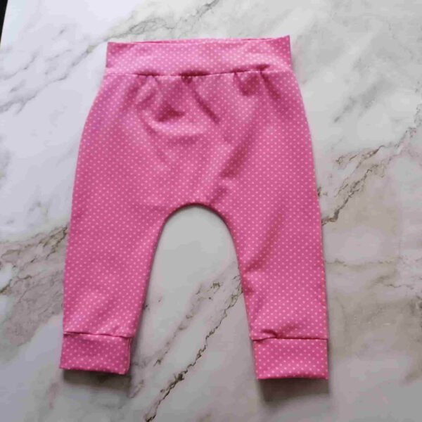 Baby legging tricot stip roze