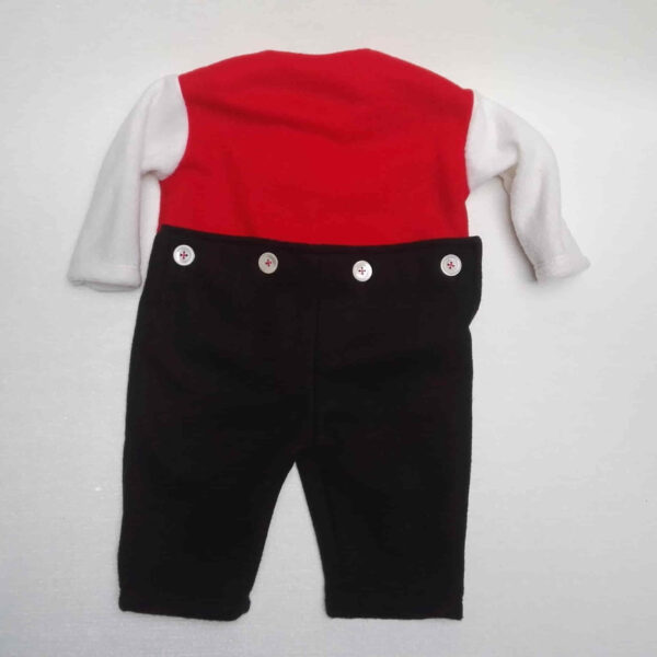 Baby Hansop Fleece Flap Zwart Rood Wit