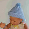 Muts babymuts gebreid pompom handgemaakt