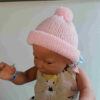 Muts babymuts gebreid pompom handgemaakt