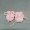 Baby wantjes roze handgemaakt gebreid
