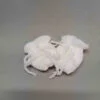 Baby wantjes wit handgemaakt gebreid