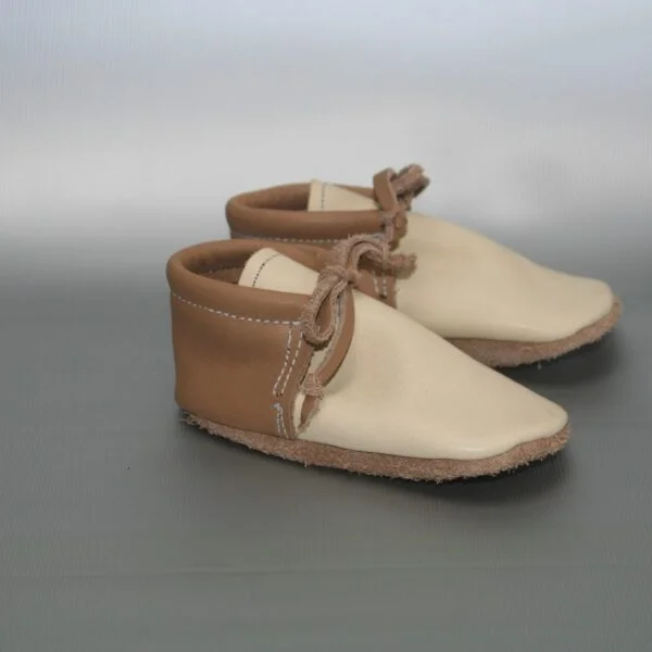 leren baby schoentje bruin