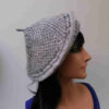 baret damesmuts gebreid wol grijs