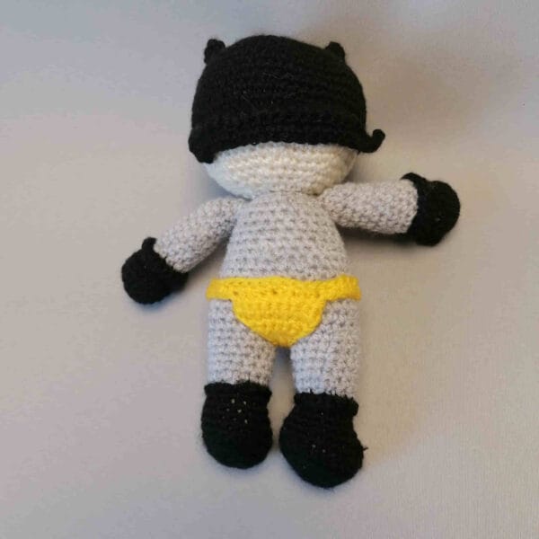 Baby knuffel Batman achter