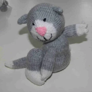 Baby Knuffel Gebreid Poes