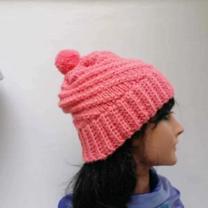 muts damesmuts gebreid roze