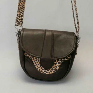Tas schoudertas leer panter