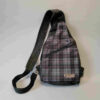 Sling schoudertas rugzak ruit denim handgemaakt