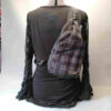 Sling schoudertas rugzak ruit denim handgemaakt